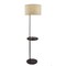 Homeroots Black Metal & Wood Wireless Charging Shelf Floor Lamp17 x 17 x 63.5 in. 372633 - alternate 1